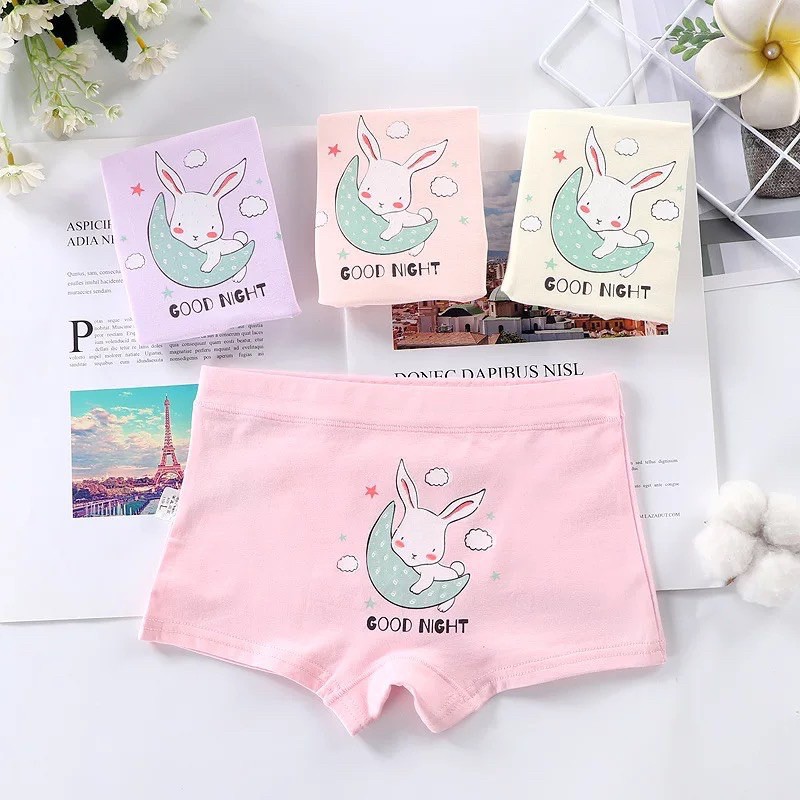 Set 4 quần chip đùi bé gái chất cotton mềm mịn siêu đẹp