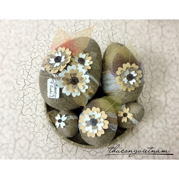 Mô hình trứng Phục Sinh bằng xốp trắng