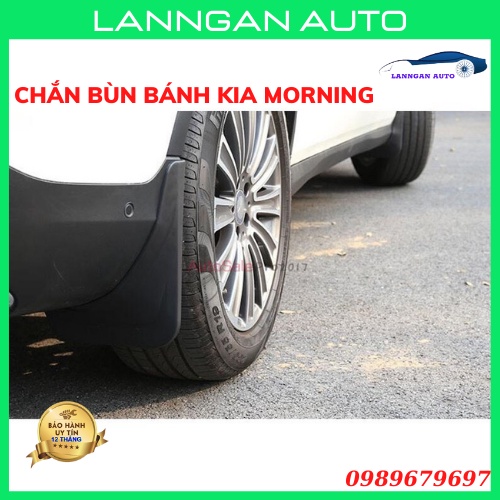 Chắn bùn bánh ô tô Kia Morning 2015-2019, bộ chắn bùn 4 bánh xe, Nhựa dẻo bền bỉ