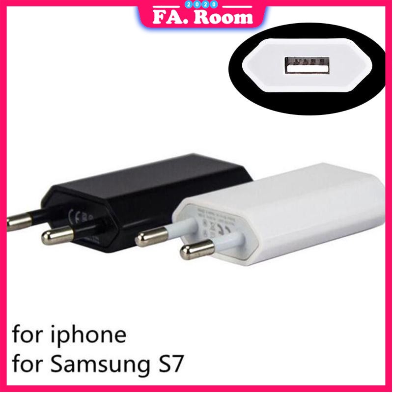 Củ sạc pin gắn tường cổng USB ổ cắm EU chuyên dùng cho IPhone 5s 6s 7 Plus Samsung S5 S6 S7