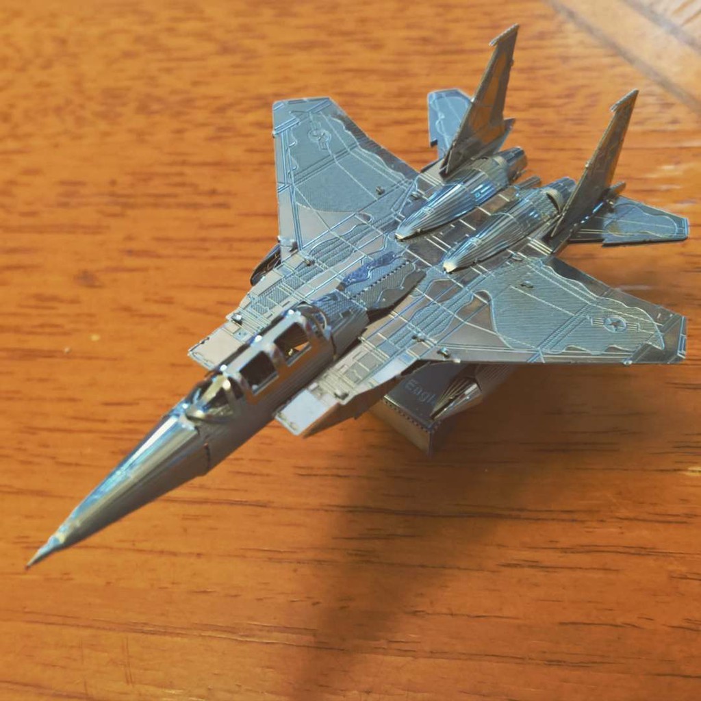 Mô Hình Lắp Ghép 3D Kim Loại Máy Bay tiêm kích F-15 Eagle không quân Mỹ - Chưa Lắp