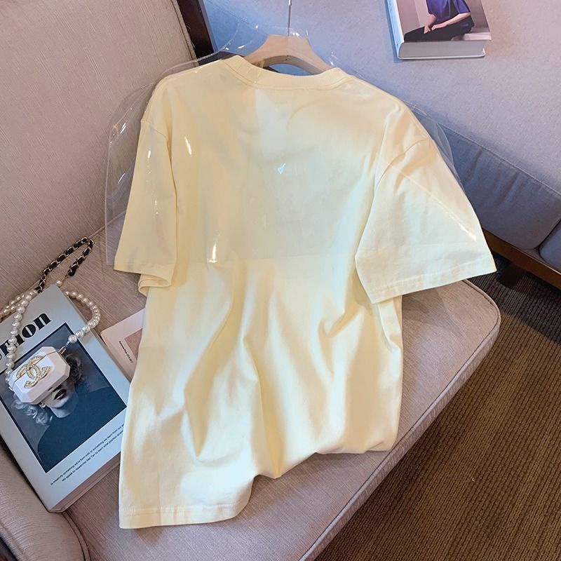 Áo Thun Ngắn Tay Size Lớn In Họa Tiết Thời Trang Mùa Hè Mới Cho Nữ