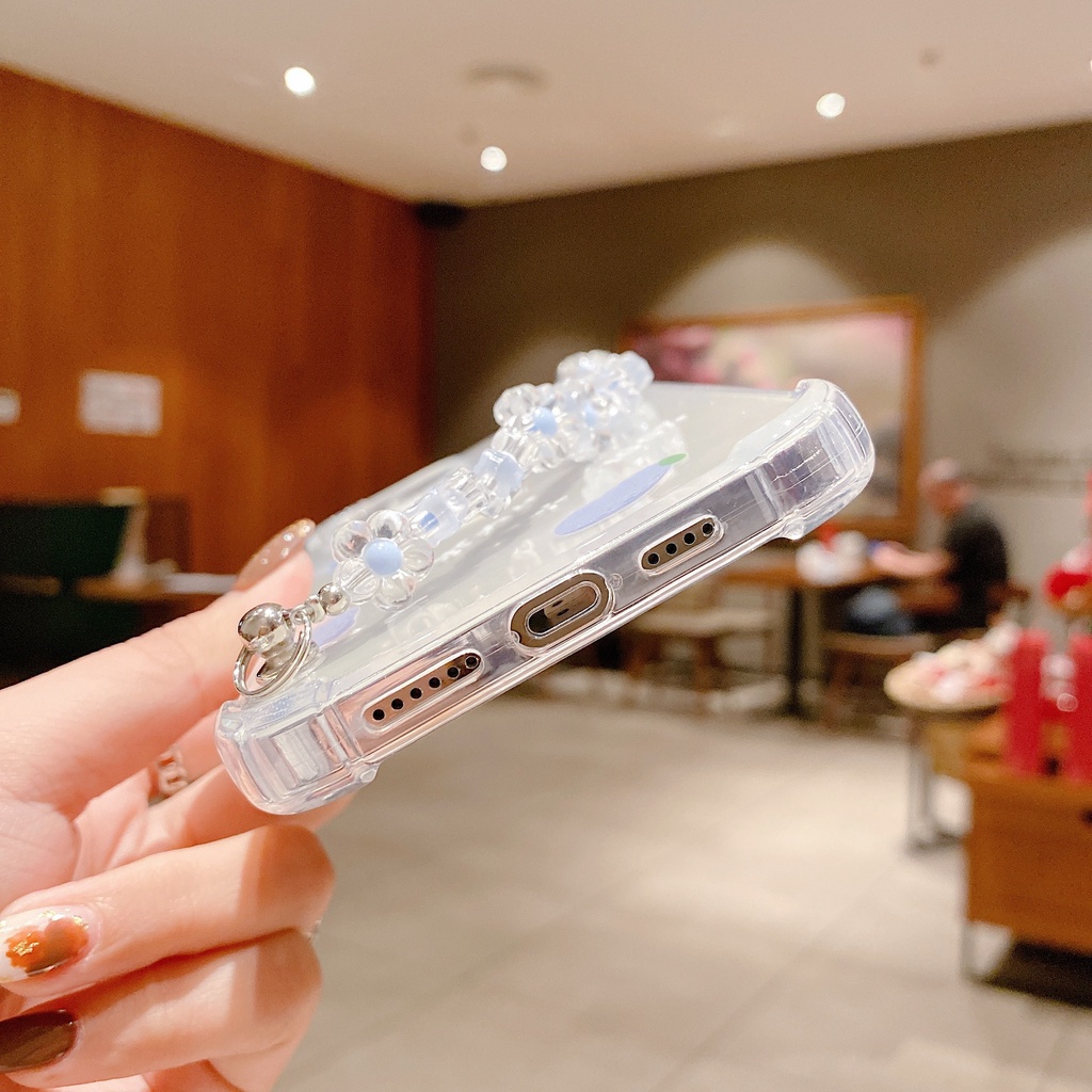 Ốp điện thoại TPU trong suốt chống sốc phối dây chuỗi cho OPPO Reno Reno 8T 8Z 4G 5G A77s A17 8  5G 7 4G A57 2022 A76 6 Z 5G 5 4 A16 k A74 4G 5G A15 s A95 A54 A94