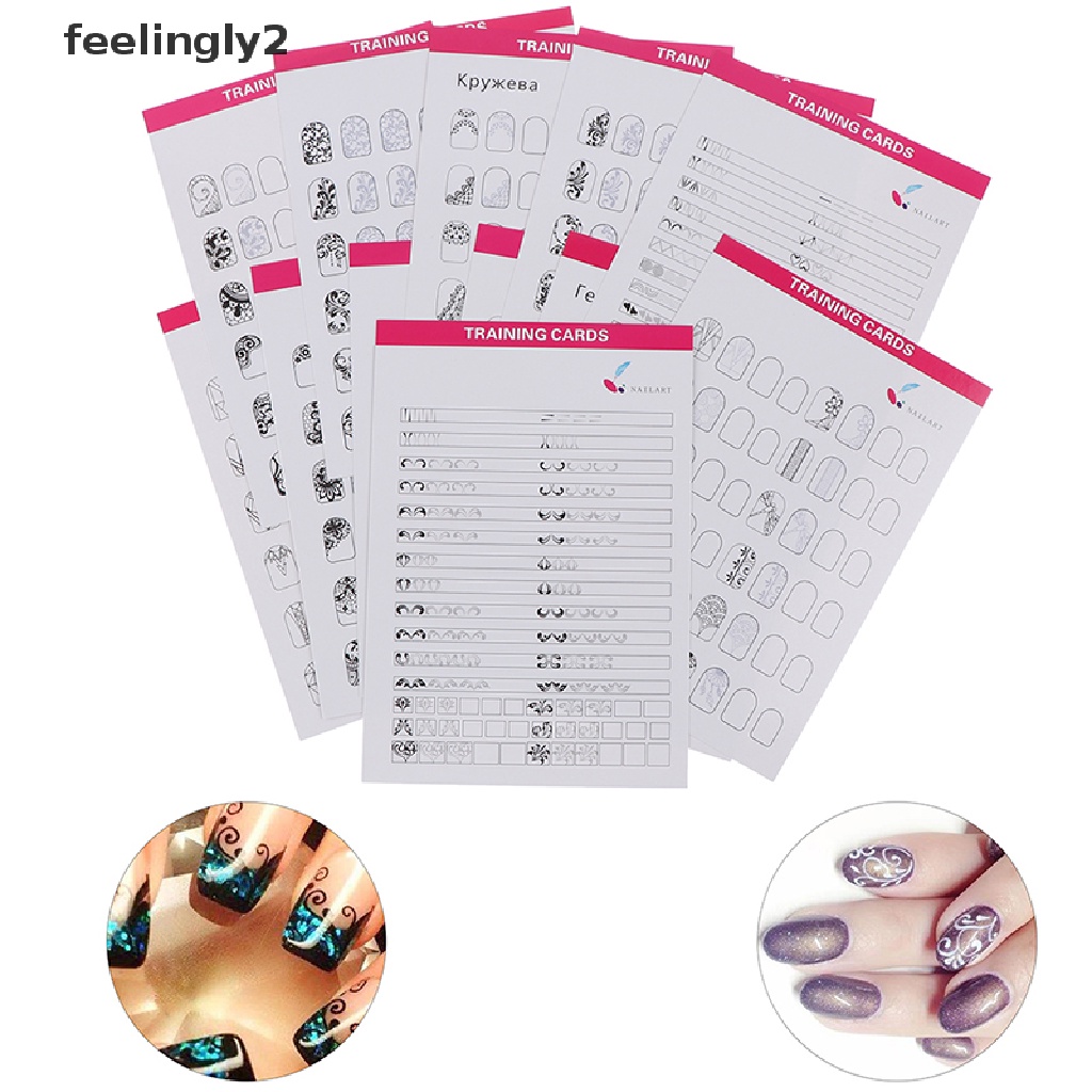 12 giấy khuôn thực hành vẽ móng tay tiện lợi