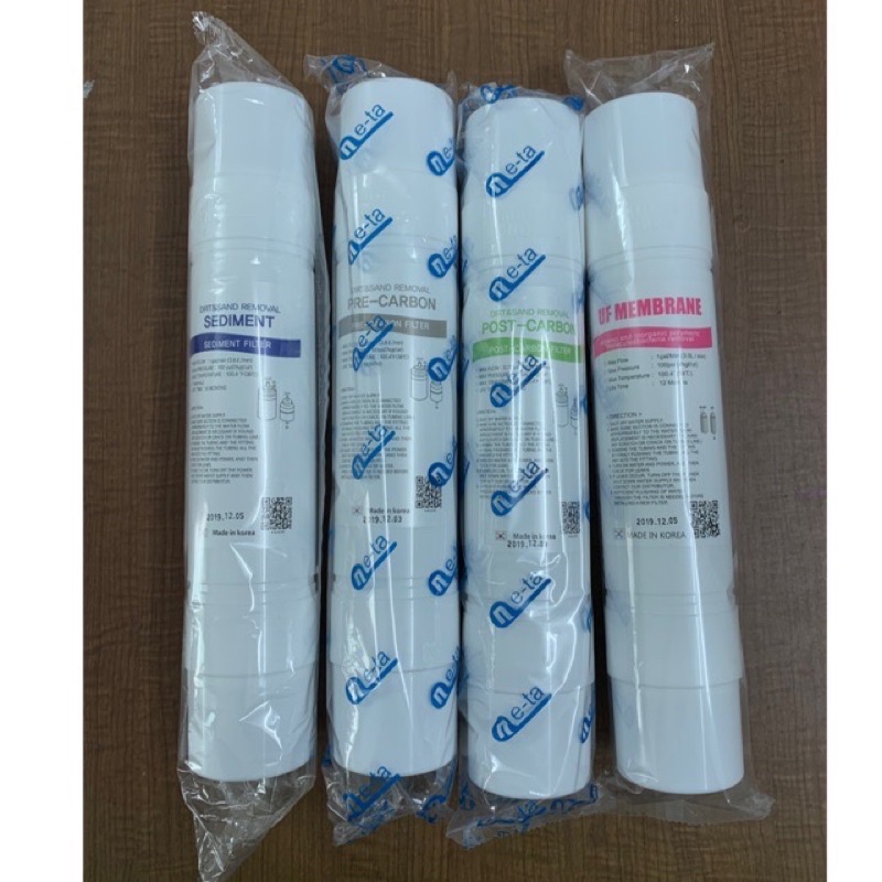 Bộ 4  lõi lọc nước 1 2 3 4 1234 cây nước nóng lạnh KG47 Kg48 made in korea