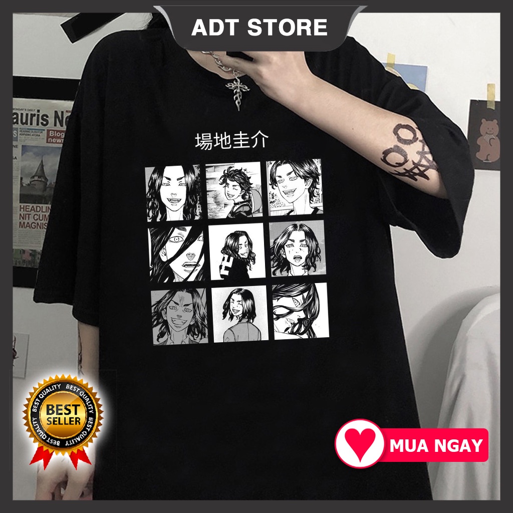 HOT🔥 Áo Phông Tokyo Revengers Baji Keisuke anime manga mẫu mới độc đẹp