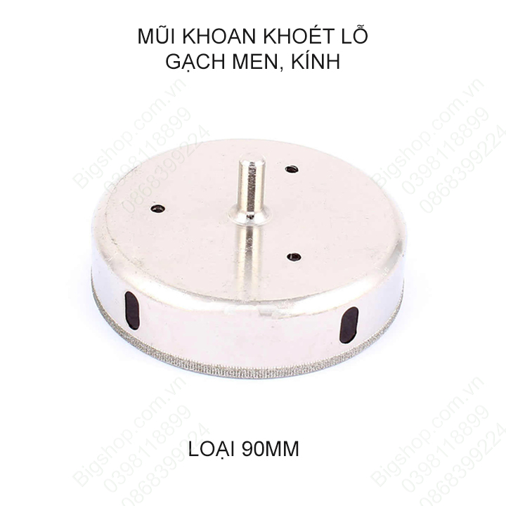 (Bigseller) Mũi khoan khoét lỗ gạch men, kính, gốm sứ đa năng, kích thước từ 45-120mm