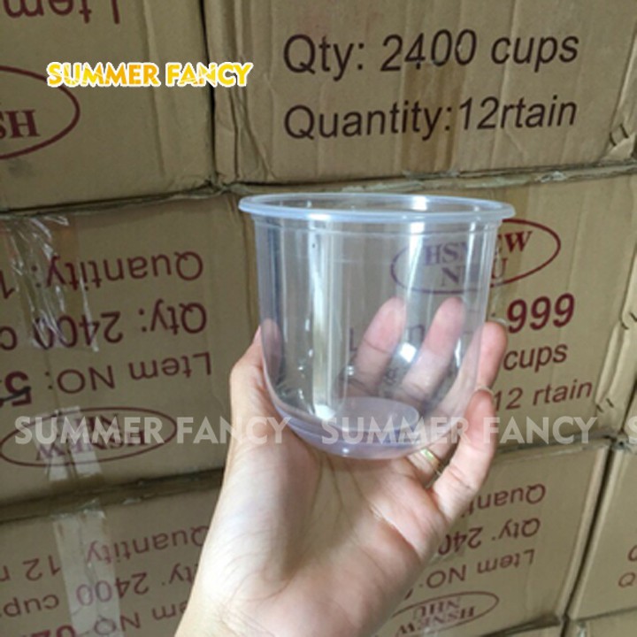 50 Ly PP 360ml bầu nắp cầu, nắp bằng có thể cán màng nhiệt - Plastic cup 12oz 350ml