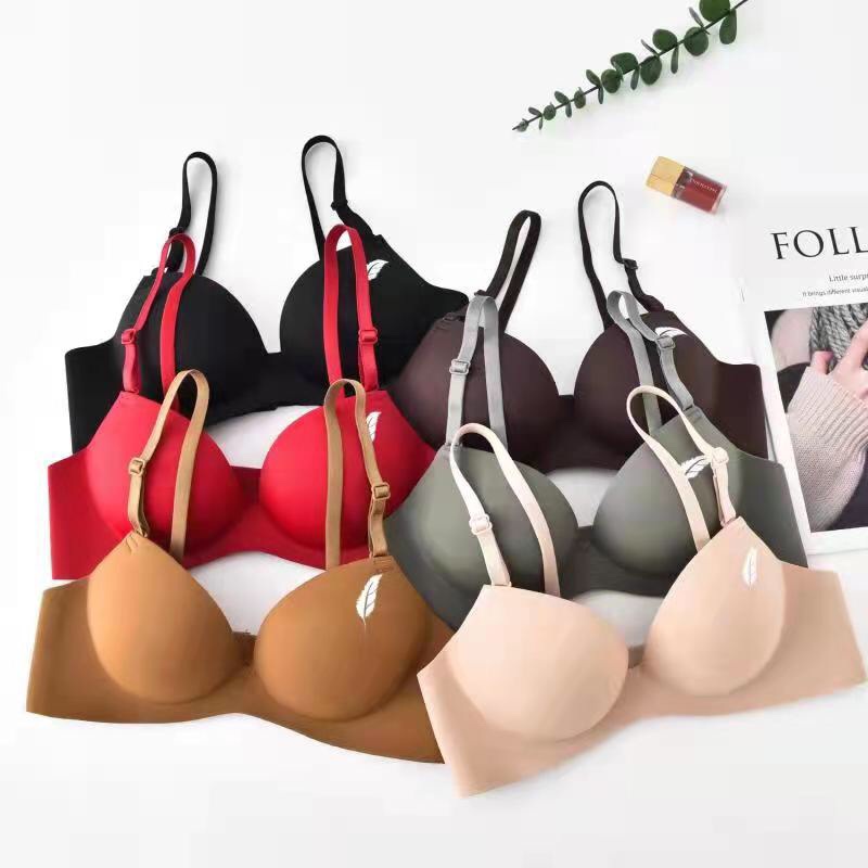 Áo ngực cao su non ko gọng, áo lót bàn tay siêu êm hình lá A01
