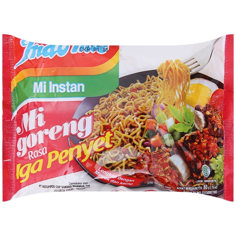 MÌ XÀO KHÔ INDOMIE VỊ ĐẶC BIỆT/ BÒ CAY/SƯỜN