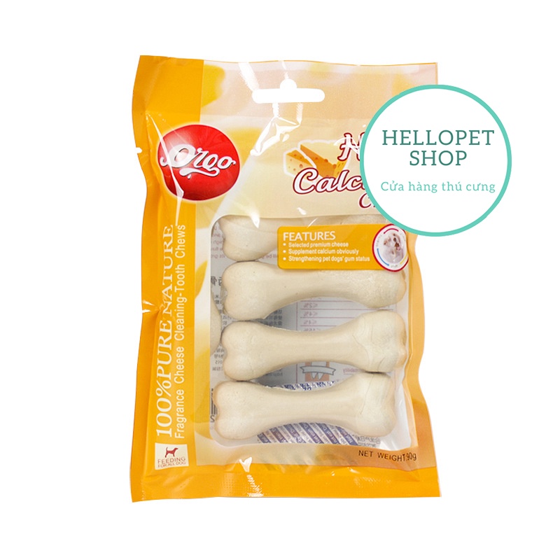 Xương gặm sạch răng Orgo 90g cho chó thơm miệng bổ sung canxi HELLOPET cao cấp H49