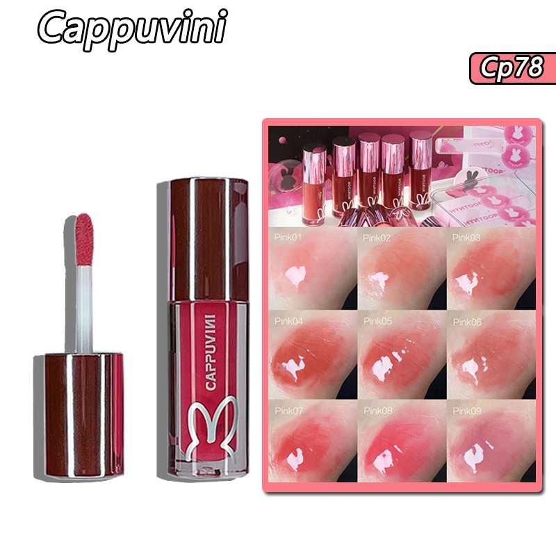 Son bóng Cappuvini TF-cp78 kết cấu lì dưỡng ẩm 9 màu lựa chọn 2.5g