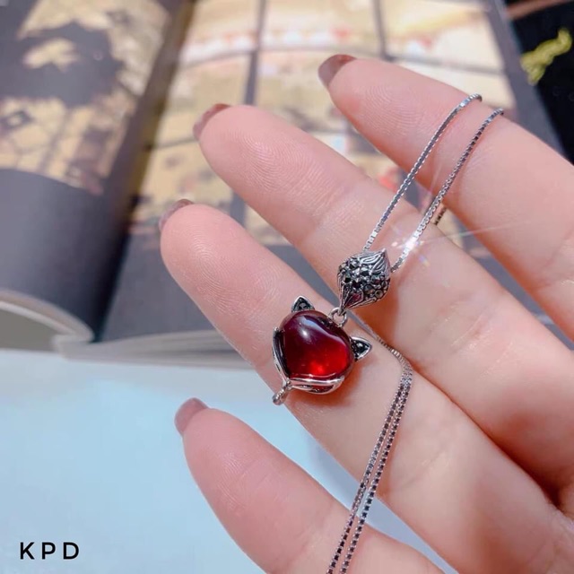 DÂY CHUYỀN HỒ LY SƠN ĐEN SANG CHẢNH - BẠC ITALYA NHẬP KHẨU