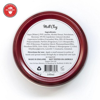 Sáp vuốt tóc Dapper Dan Matt Clay Strong Hold