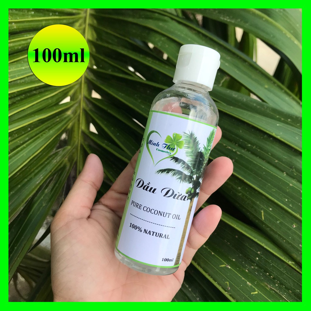 (TẶNG CỌ CHUỐT MI) Dầu dừa ép lạnh nguyên chất 100% (100ml) - dưỡng ẩm, ủ mượt tóc, massage em bé