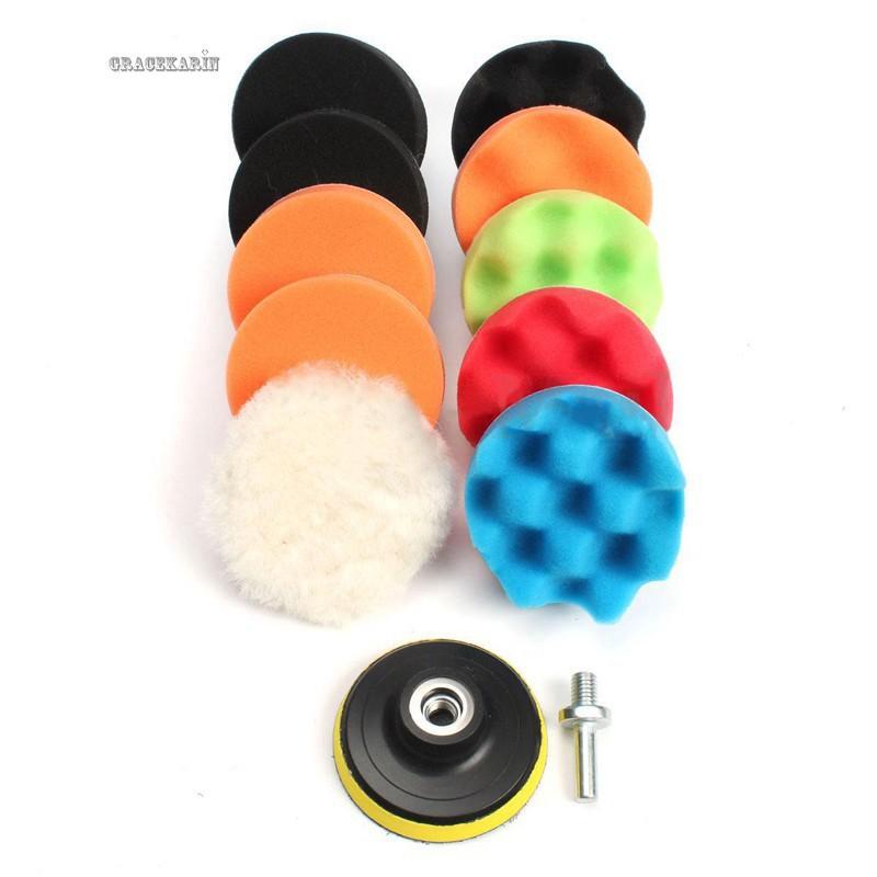 Bộ 11 miếng mút đánh bóng xe hơi 3/4/5/6/7 Inch