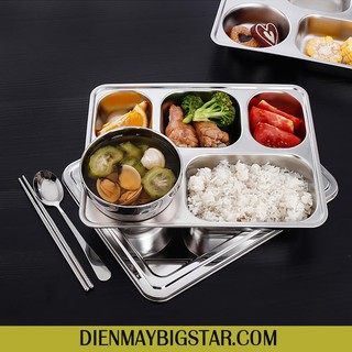 Khay đựng cơm inox 5 ngăn