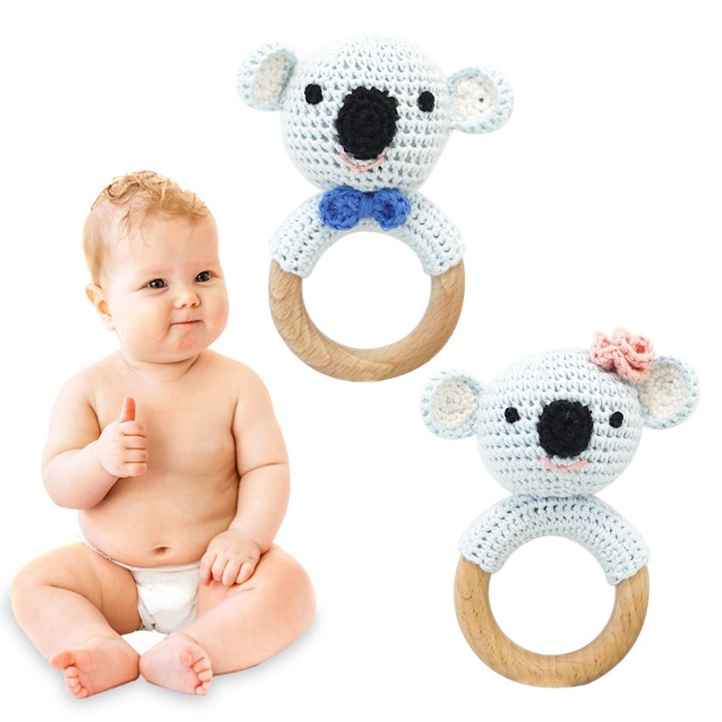 Đồ Chơi Vòng Nhẫn Móc Hình Gấu Koala DIY Dành Cho Bé Mọc Răng