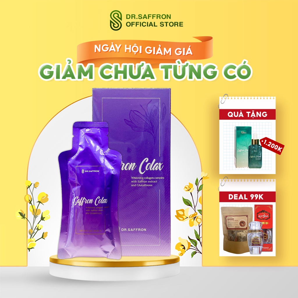 Collagen cô đặc Saffron Colax dạng nước hộp 7 túi x 30ml/túi