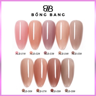 Sơn thạch sơn gel AS sơn móng tay dùng máy hơ gel tone thạch nâu nhẹ nhàng sang trọng BỐNG BANG mã ALB 15ml