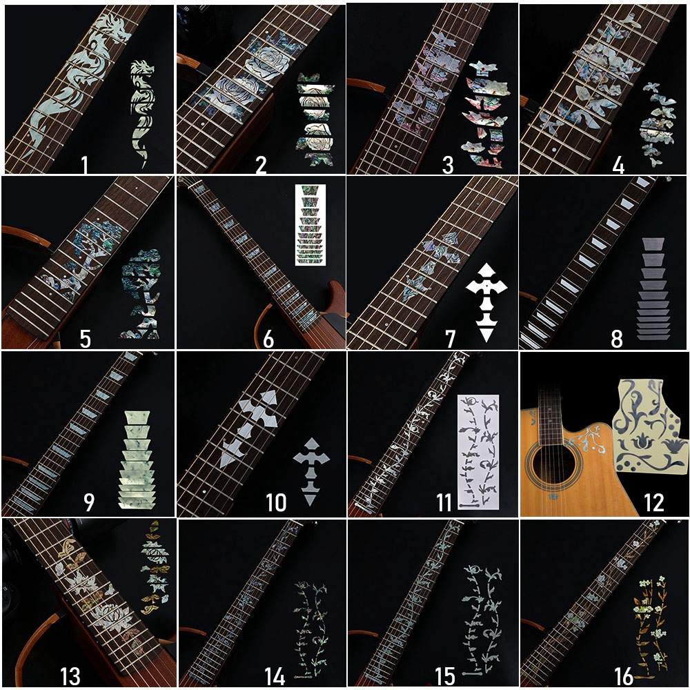 Miếng Dán Cao Cấp Trang Trí Đàn Guitar Điện 22 Kiểu