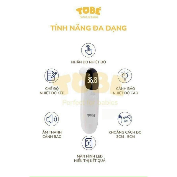 Nhiệt kế hồng ngoại TOBE đo chính xác, dễ dàng, tiện lợi