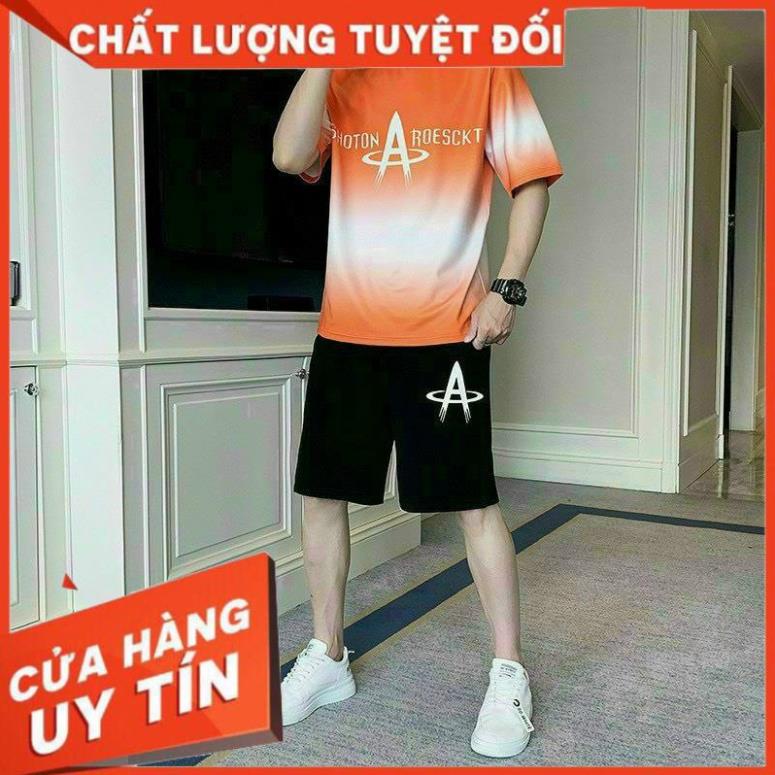 Đồ bộ thể thao nam thun lạnh mặc mát kèm ảnh thật K085 2 màu Trắng và Đen