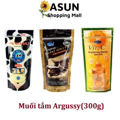 Muối Tắm Argussy Tẩy Tế Bào Chết Salt Scrub Cho Da Sáng Mịn Rạng Ngời (280g/300g)