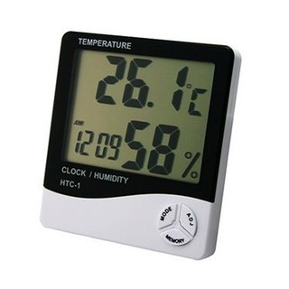 Ẩm Kế Điện Tử Đa Năng HTC-1 (kèm nhiệt kế, đồng hồ điện tử)