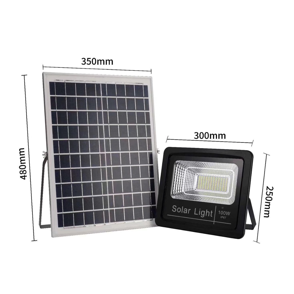 [ Bảo Hành 02 Năm ] Đèn Pha Led Năng Lượng Mặt Trời 100w