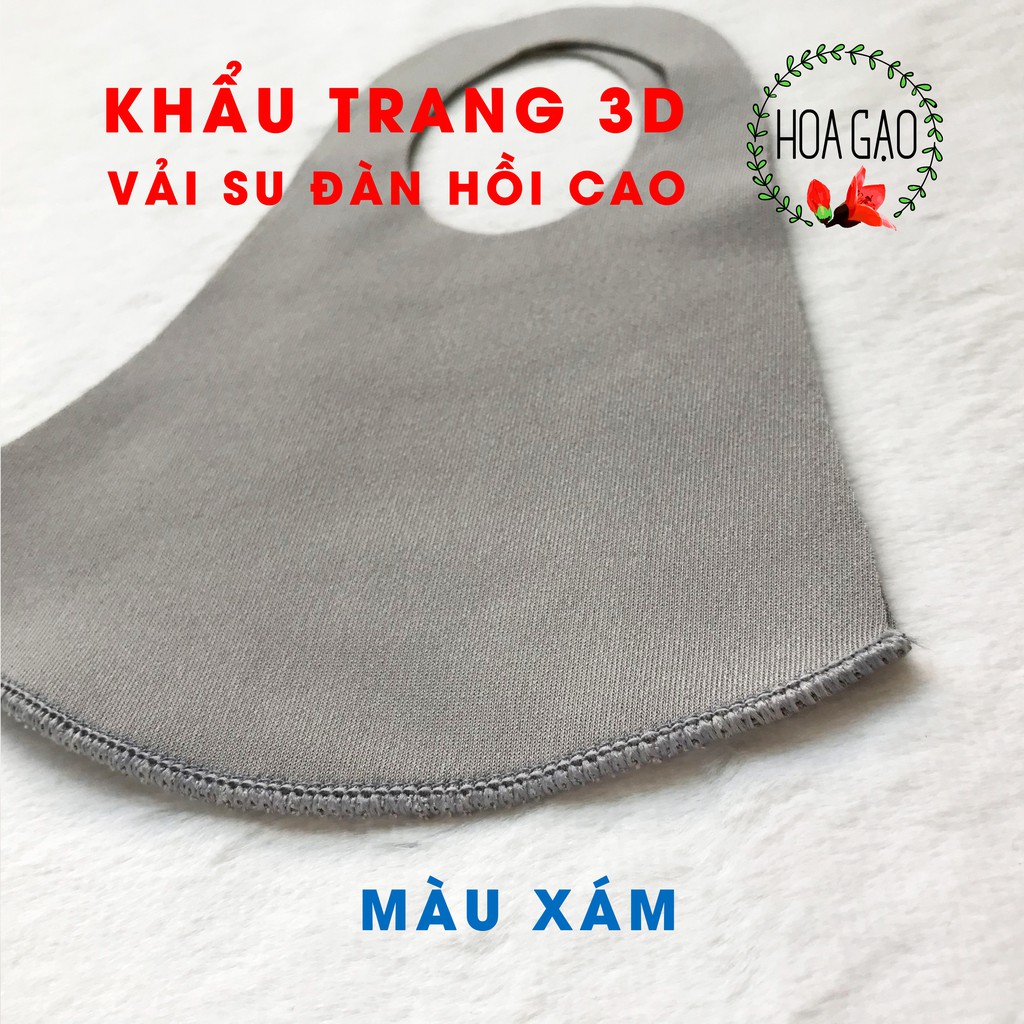 Khẩu trang vải su Hàn giặt tái sử dụng nhiều lần cute mát êm