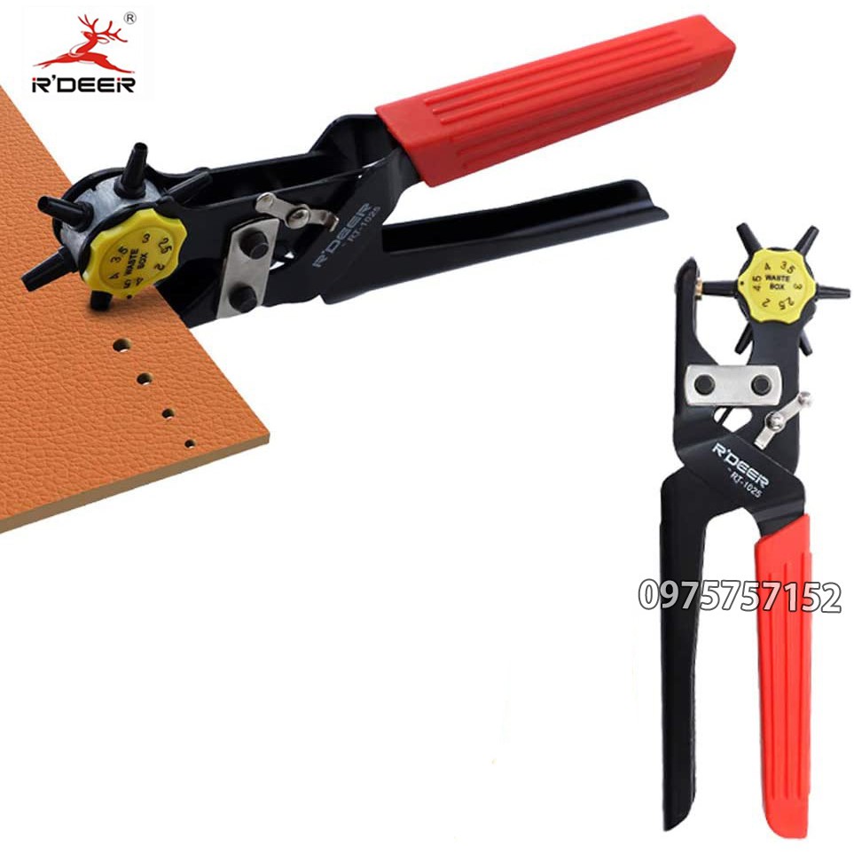 Kìm bấm lỗ đa năng cao cấp R’DEER, bấm dây nịt, thắt lưng, bấm dây da đồng hồ, giày dép, bìa cứng