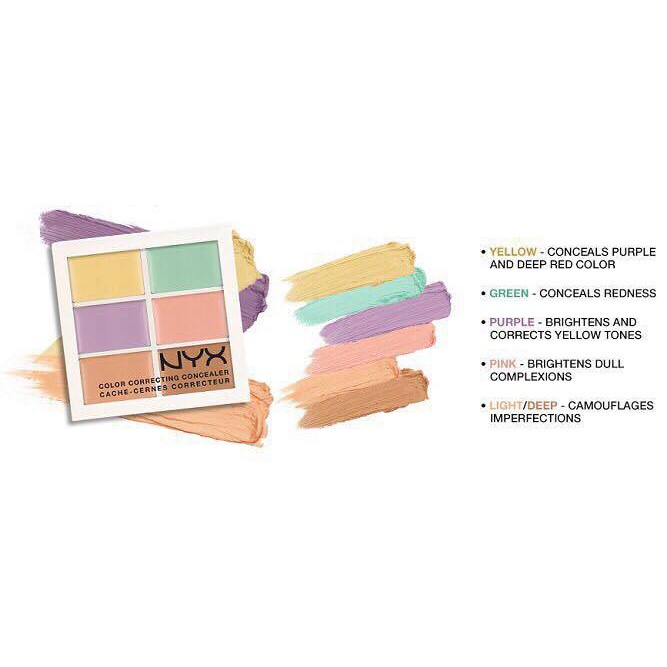 Che Khuyết Điểm 6 Ô NYX Color Correcting Concealer Palette (1,5g x 6)