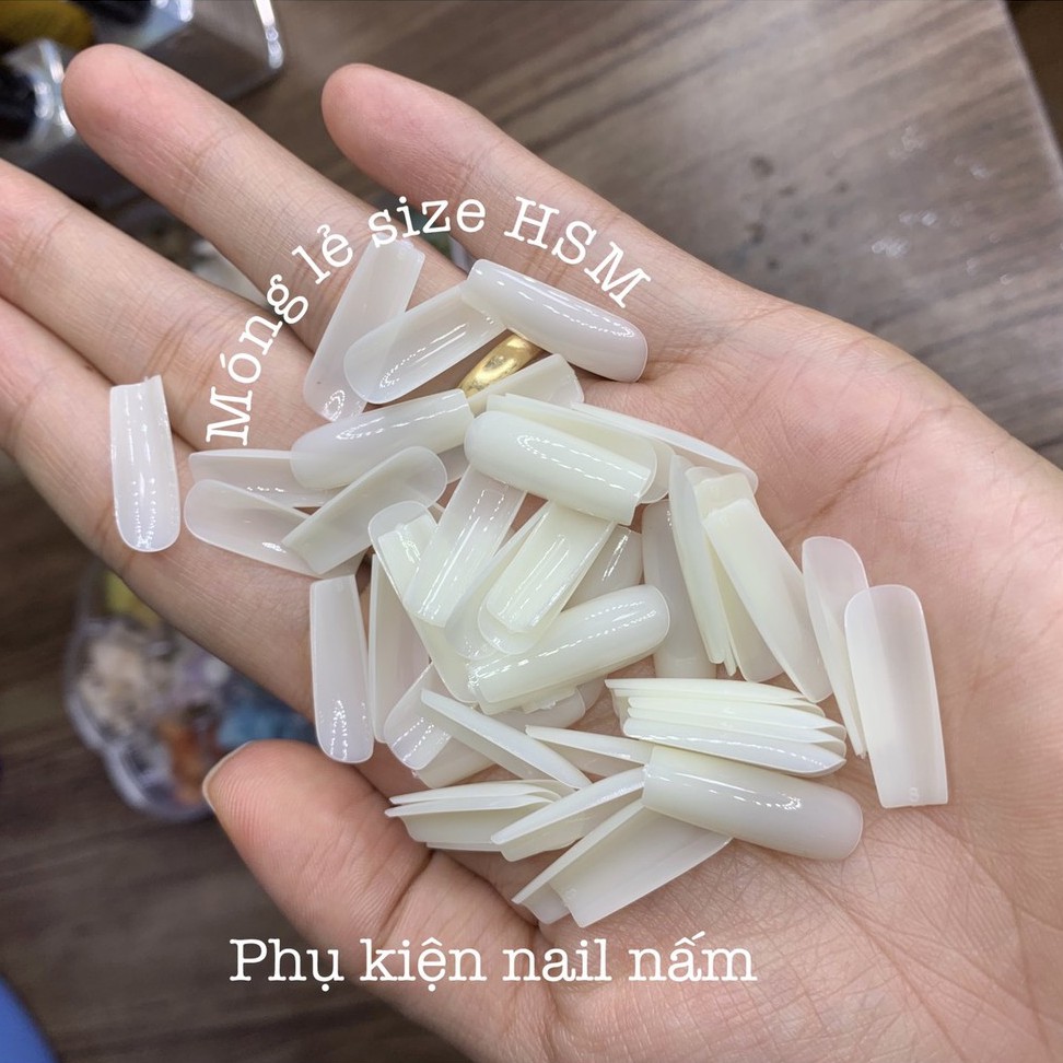 [ Chính hãng] Móng up vuông HSM size từ 5-9 (gói 50 móng) bán lẻ size