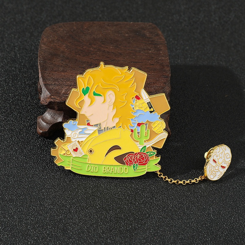 Ghim cài áo hợp kim kẽm thiết kế nhân vật hoạt hình JOJO's Bizarre Adventure