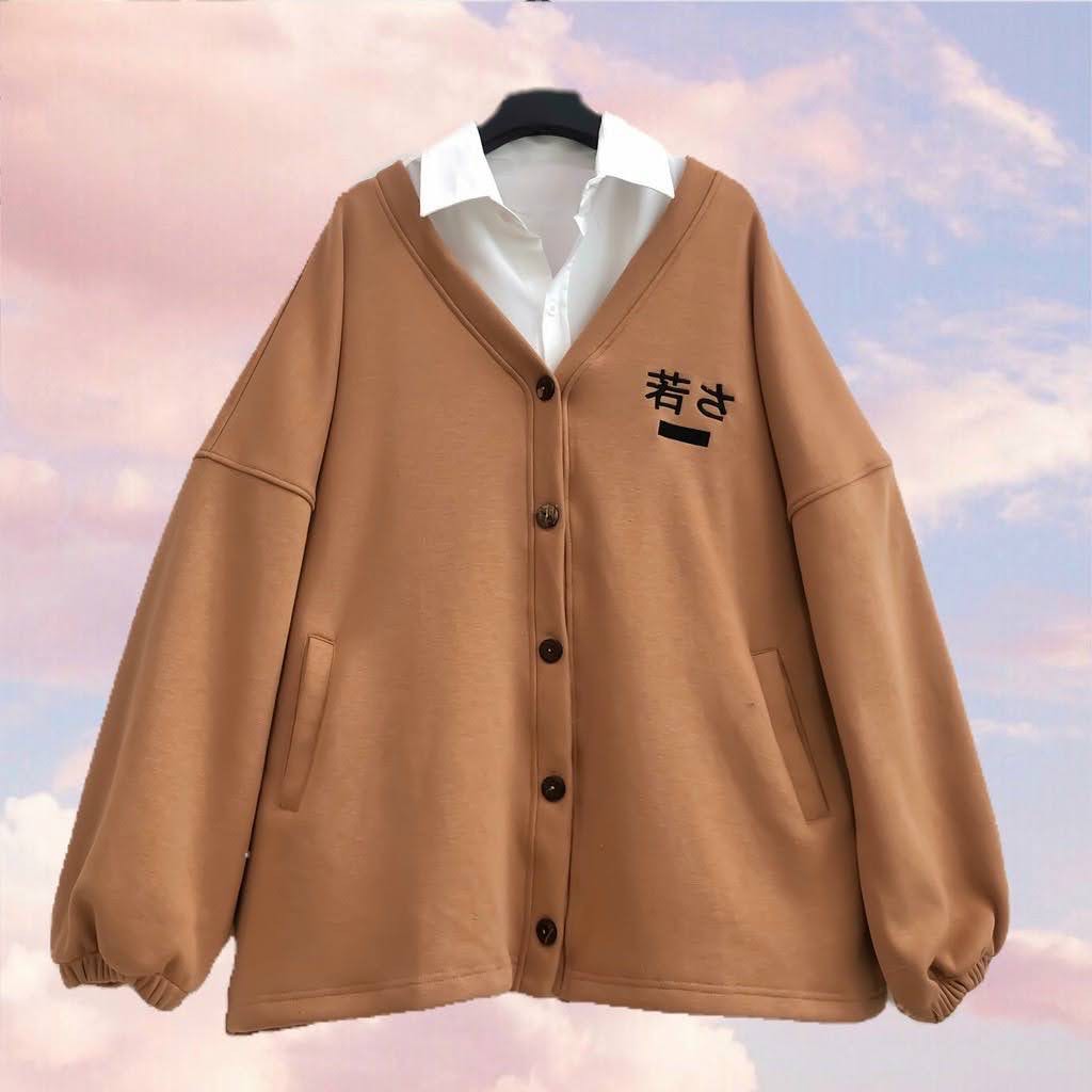 Áo khoác Cardigan Thêu Chữ Hàn Mẫu Mới Hot Hit | BigBuy360 - bigbuy360.vn