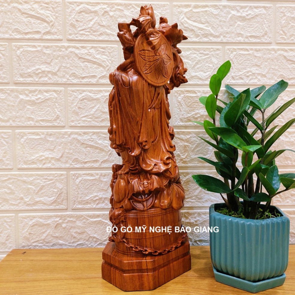 Tượng phật di lặc ngũ phúc gỗ hương cao 40 cm
