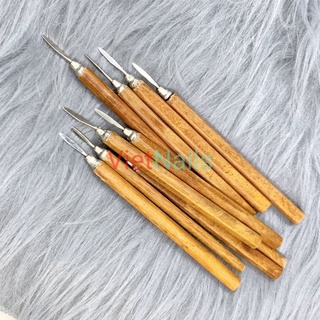 Bịch 05 Cây Lấy Khóe Móng Tay Móng Chân Cán Gỗ Siêu Bén