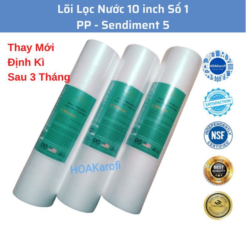 Lõi Lọc Nước Số 1 PP Nesca Dùng Cho Các Dòng Máy Lọc Nước RO - HOAKarofi