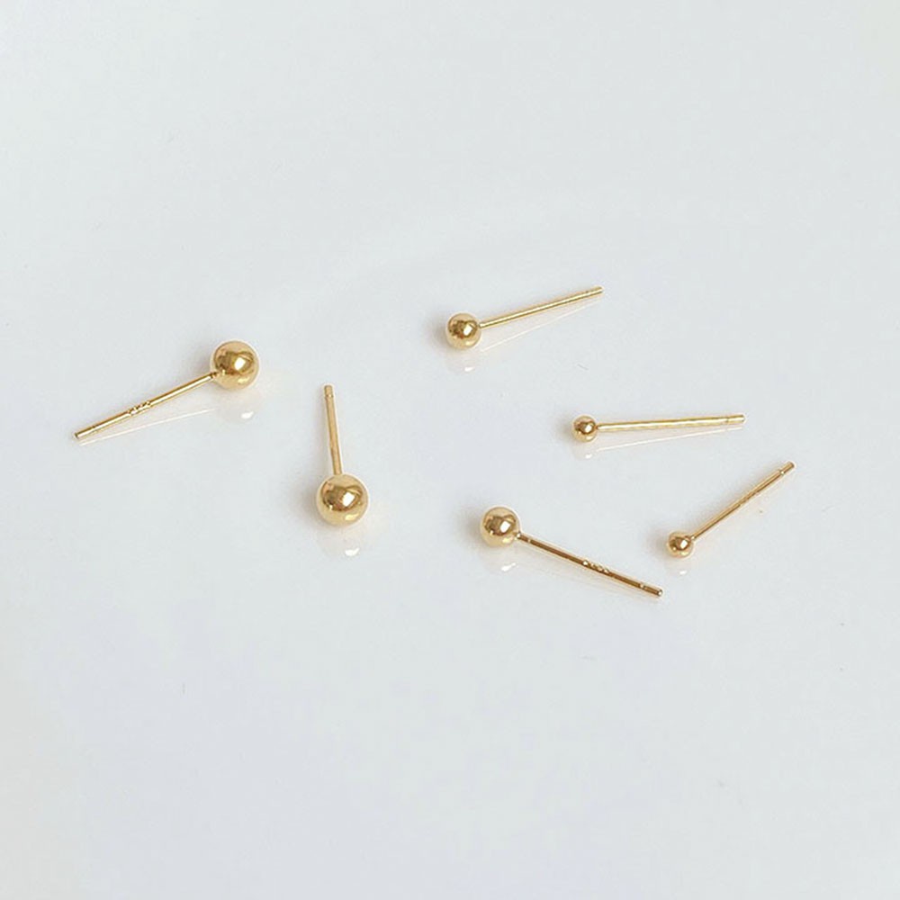 Set 3 đôi khuyên tai mạ bạc / vàng thiết kế đơn giản hợp thời trang