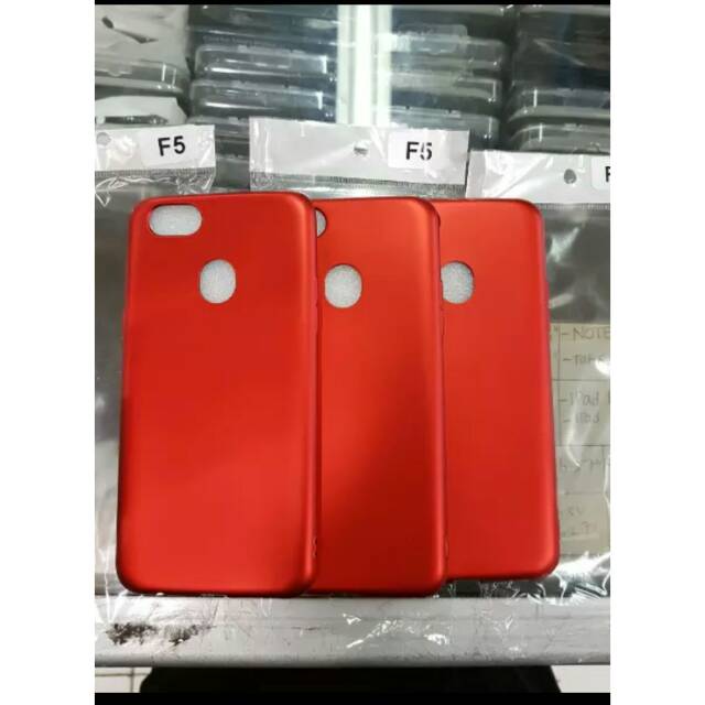 Ốp Lưng Màu Đỏ Cho Oppo F5 Case Oppo F5 Type - Jms