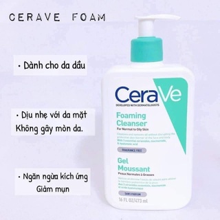 Sữa Rửa Mặt CERAVE Da Dầu Mụn