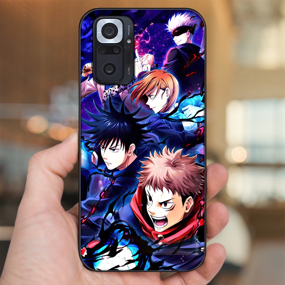 Ốp lưng Xiaomi Redmi Note 10 Pro viền đen in hình Yuji Jujutsu Kaisen