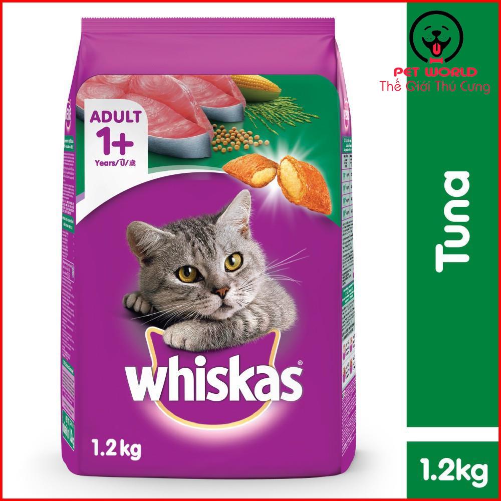 Thức ăn hạt Mèo trưởng thành Whiskas Adult 1200g