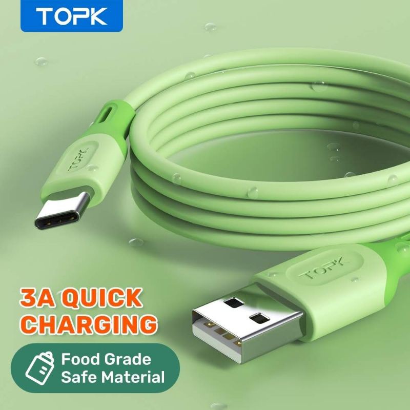 Cáp Sạc Usb type-C Topk Làm Bằng Tpe Silicone Mềm cho Samsung , Huawei , Oppo , Sony , HTC