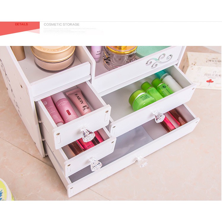 Hộp Đựng Đồ Trang Điểm Đa Năng Bằng Gỗ Cao Cấp