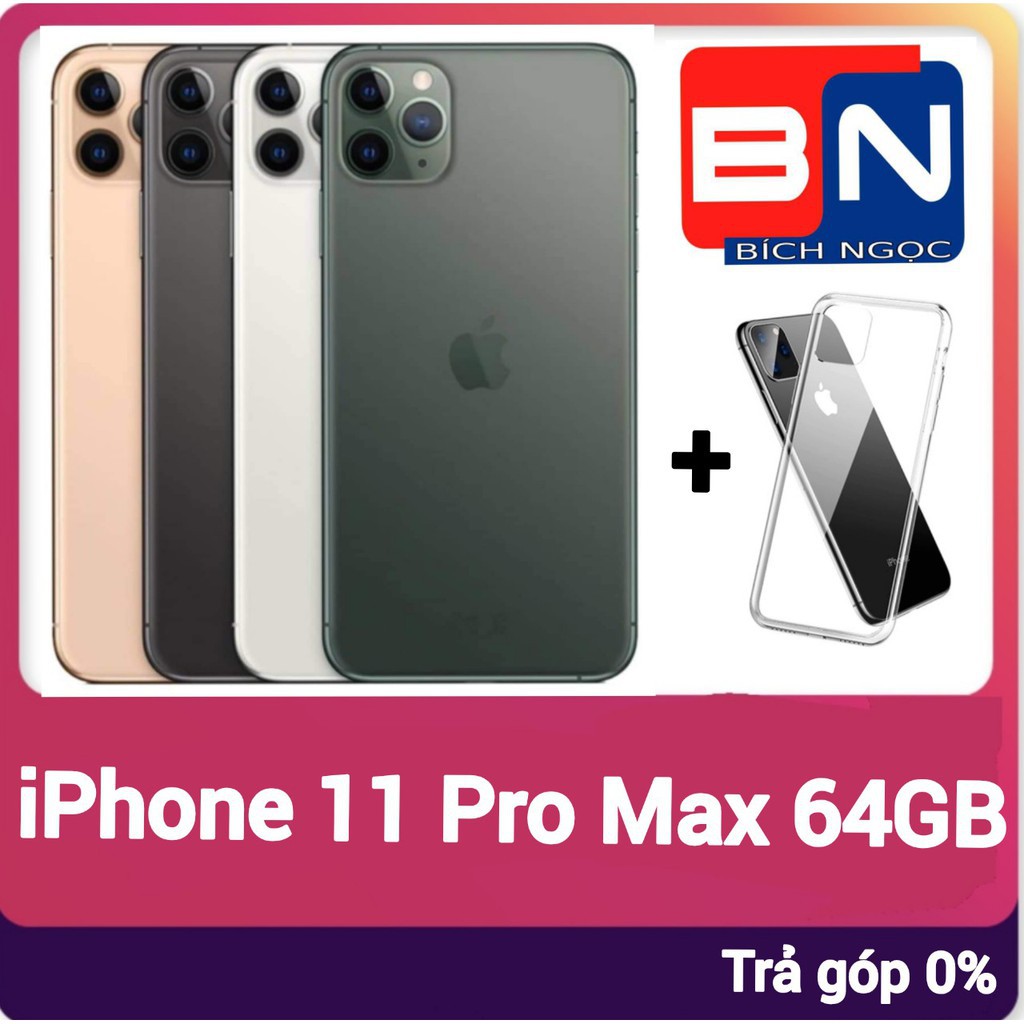 Điện thoại Apple iPhone 11 Pro Max bản 64GB + ốp lưng bảo vệ - Hàng mới 100% chưa kích hoạt