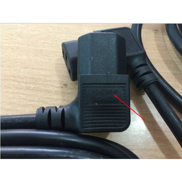 Dây nguồn 2 chân tròn I-Sheng  C13 10A 250V Cho Máy Tính, Nồi Cơm