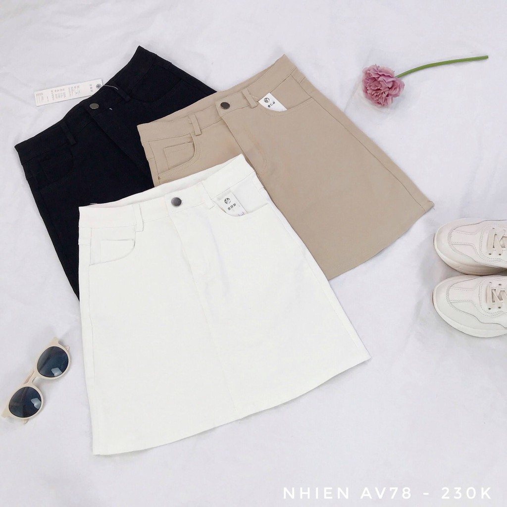 [Mã FADIRECT20 giảm 20K đơn 150K] Chân Váy Kaki_Nhienvintage AV78