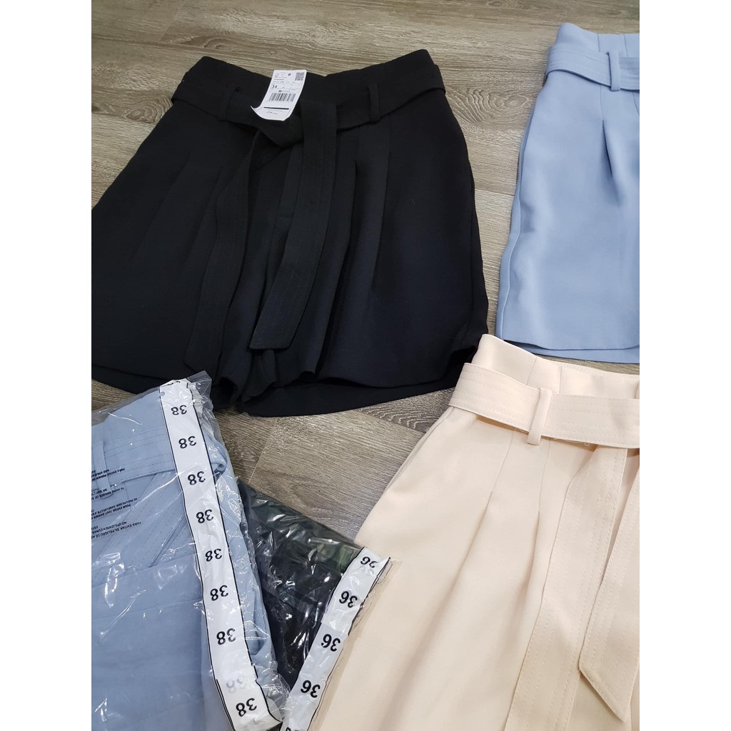 Quần short 03 màu kèm belt thắt nơ - chuẩn dư xịn